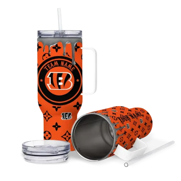 customized cincinnati bengals bullseye drips orange curved tumbler high quality.webp