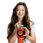 customized cincinnati bengals bullseye drips orange curved tumbler best selling.webp