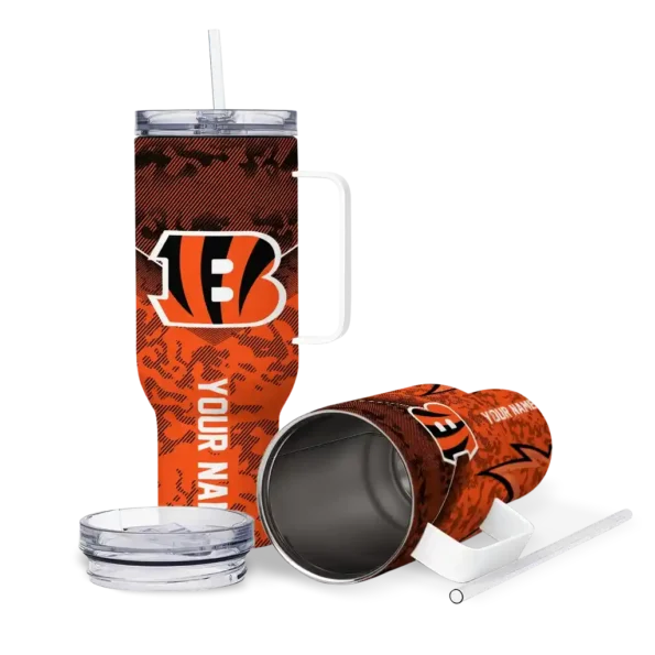 customized cincinnati bengals chevron stripe orange curved tumbler high quality.webp