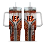 customized cincinnati bengals leopard zipper orange curved tumbler best selling.webp