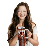 customized cincinnati bengals leopard zipper orange curved tumbler best selling.webp