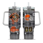 customized cleveland browns superman shield brown gray curved tumbler best selling.webp