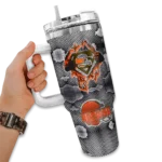 customized cleveland browns superman shield brown gray curved tumbler best selling.webp