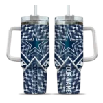 customized dallas cowboys chevron angle blue curved tumbler best selling.webp