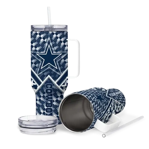 customized dallas cowboys chevron angle blue curved tumbler high quality.webp