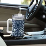 customized dallas cowboys chevron angle blue curved tumbler best selling.webp