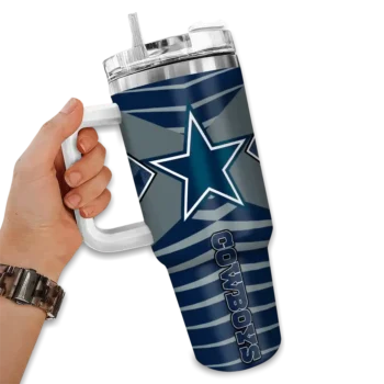 customized dallas cowboys chevron layers blue curved tumbler fashion forward.webp
