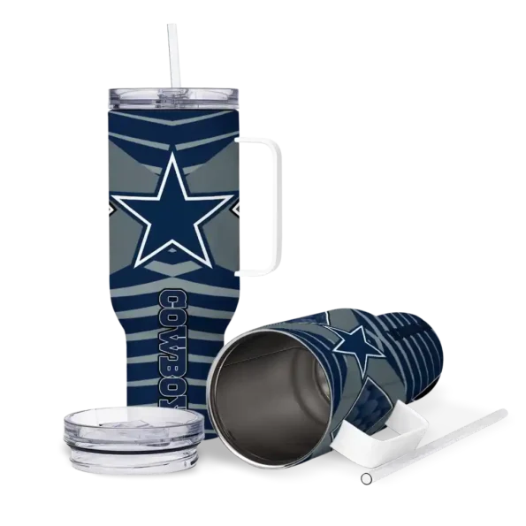 customized dallas cowboys chevron layers blue curved tumbler high quality.webp