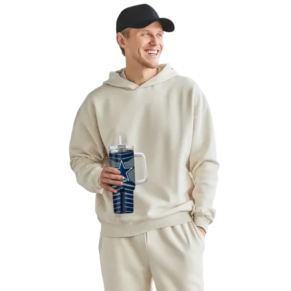 customized dallas cowboys chevron layers blue curved tumbler top rated.webp