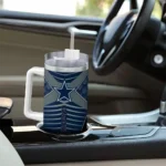 customized dallas cowboys chevron layers blue curved tumbler best selling.webp