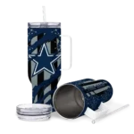 customized dallas cowboys claw cut blue black curved tumbler best selling.webp