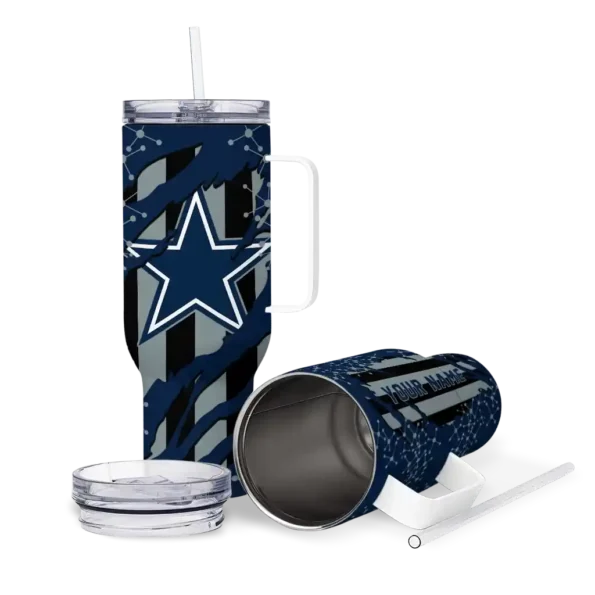 customized dallas cowboys claw cut blue black curved tumbler high quality.webp