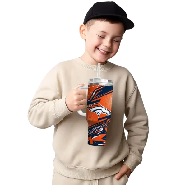 customized denver broncos abstract paths orange curved tumbler latest model.webp