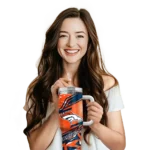 customized denver broncos abstract paths orange curved tumbler best selling.webp