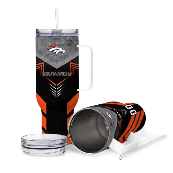 customized denver broncos arrow armor orange black curved tumbler high quality.webp