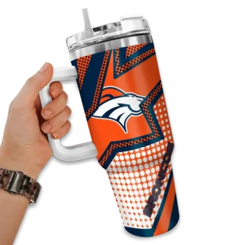 customized denver broncos arrow burst orange curved tumbler fashion forward.webp