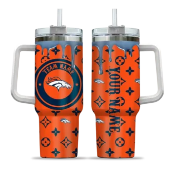 customized denver broncos bullseye drips orange curved tumbler best selling.webp