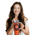 customized denver broncos bullseye drips orange curved tumbler best selling.webp