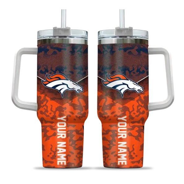 customized denver broncos chevron stripe orange curved tumbler best selling.webp