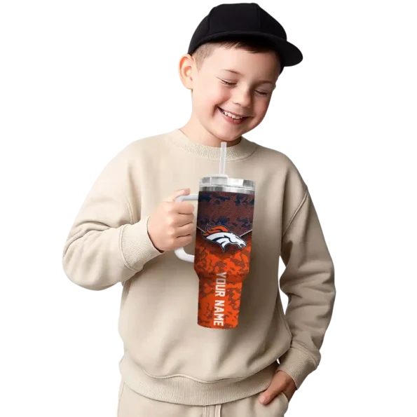 customized denver broncos chevron stripe orange curved tumbler latest model.webp
