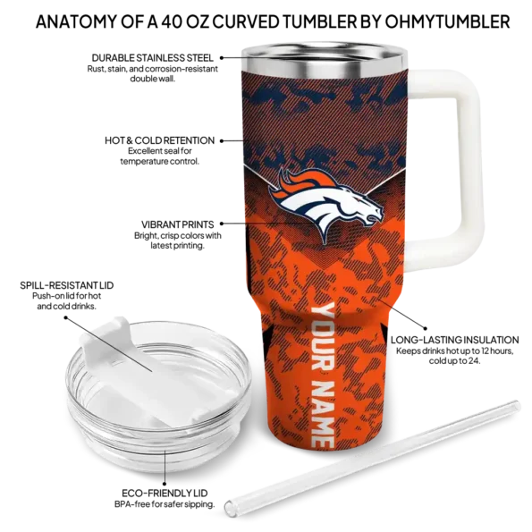 customized denver broncos chevron stripe orange curved tumbler new arrival.webp
