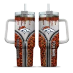 customized denver broncos leopard zipper orange curved tumbler best selling.webp