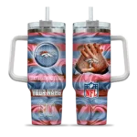 customized denver broncos marbled stripes orange curved tumbler best selling.webp