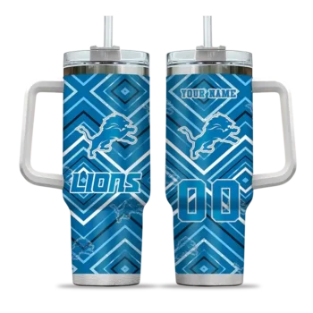 customized detroit lions bold diamonds blue curved tumbler best selling.webp