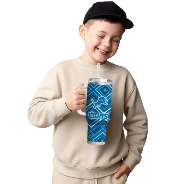 customized detroit lions bold diamonds blue curved tumbler latest model.webp