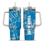 customized detroit lions burst swirl blue curved tumbler best selling.webp