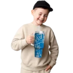 customized detroit lions burst swirl blue curved tumbler best selling.webp