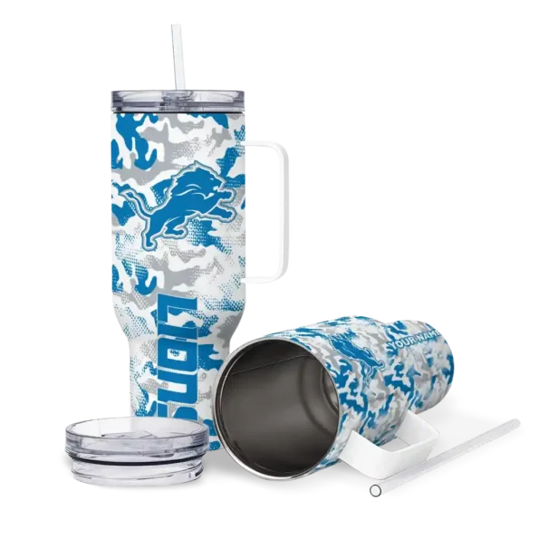 customized detroit lions camo mashup blue white curved tumbler high quality.webp