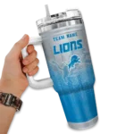 customized detroit lions gradient dots blue curved tumbler best selling.webp