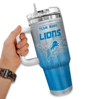 customized detroit lions gradient dots blue curved tumbler fashion forward.webp