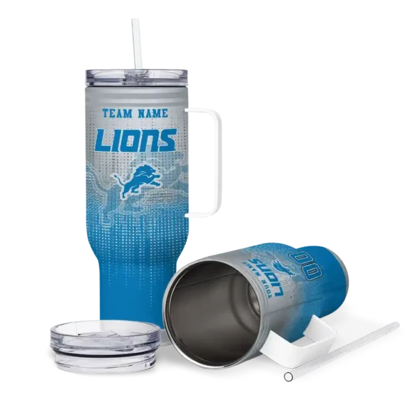 customized detroit lions gradient dots blue curved tumbler high quality.webp