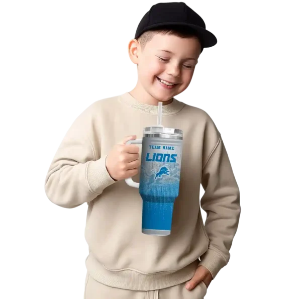 customized detroit lions gradient dots blue curved tumbler latest model.webp