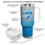 customized detroit lions gradient dots blue curved tumbler best selling.webp