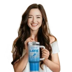 customized detroit lions gradient dots blue curved tumbler best selling.webp
