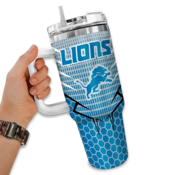 customized detroit lions hex texture blue curved tumbler fashion forward.webp