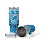 customized detroit lions hex texture blue curved tumbler best selling.webp
