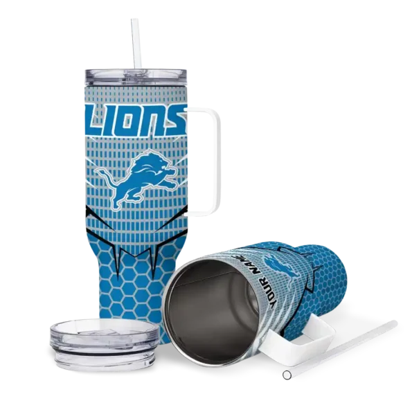 customized detroit lions hex texture blue curved tumbler high quality.webp
