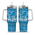 customized detroit lions honey streaks blue curved tumbler best selling.webp