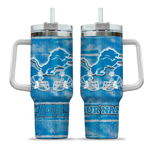 customized detroit lions honey streaks blue curved tumbler best selling.webp