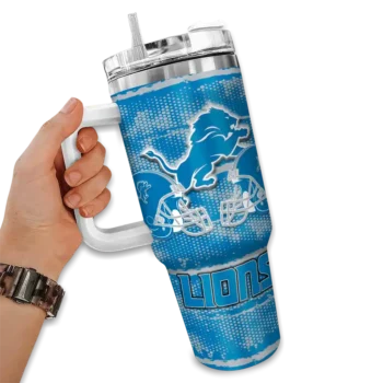 customized detroit lions honey streaks blue curved tumbler fashion forward.webp