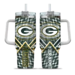 customized green bay packers chevron angle green curved tumbler best selling.webp
