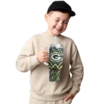 customized green bay packers chevron angle green curved tumbler best selling.webp