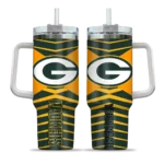customized green bay packers chevron layers green curved tumbler best selling.webp