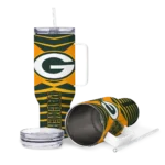 customized green bay packers chevron layers green curved tumbler best selling.webp