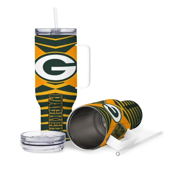 customized green bay packers chevron layers green curved tumbler high quality.webp