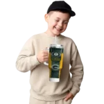 customized green bay packers hexagon armor green curved tumbler best selling.webp